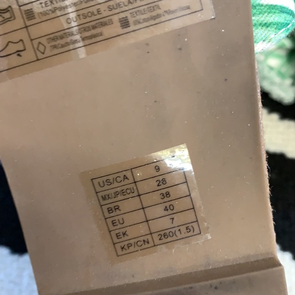 Forever 21 Tropical Palm Print Bow Front Slide Sandals Size 9 - Picture 7 of 7